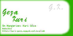 geza kuri business card